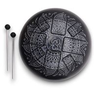 Метален Барабан Happy Drum Гравирана Ом Мандала - 22x15 см