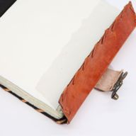 Светлокафява книга - украса със злия поглед - 160 страници с неравни ръбове - 20x15 см