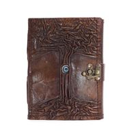 Черно-кафява книга - украса със злото око - 160 страници с неравни ръбове - 17 x 12,5 см