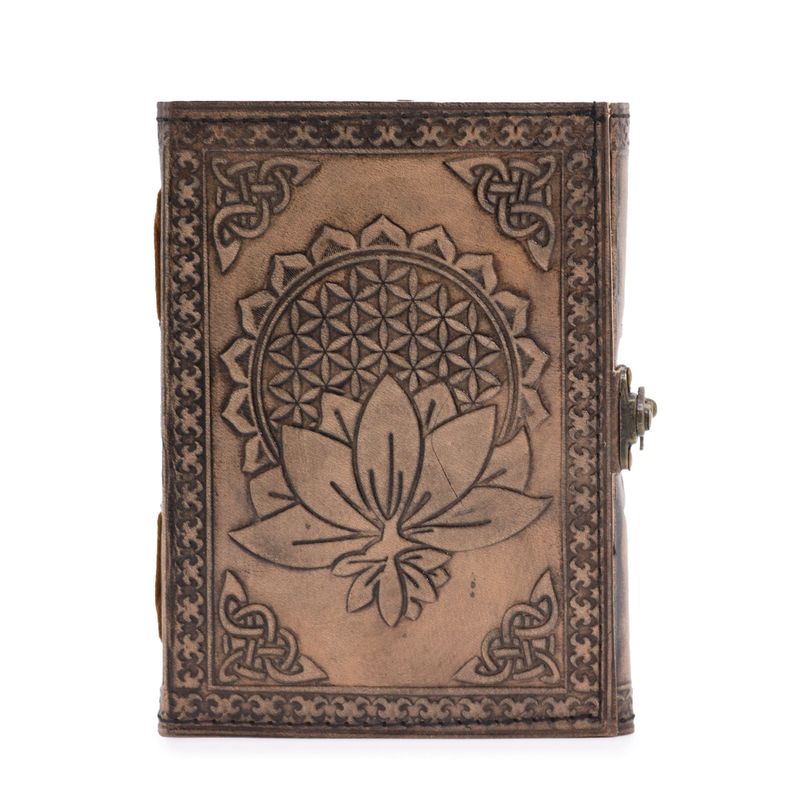 Lotus Madala - Езотеричен дневник - Антично сиво - 200 страници - сшит ръб - 17.5x12.5x3 см