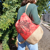 Изцяло натурална раница - оранжево камъняване - Namaste Hand