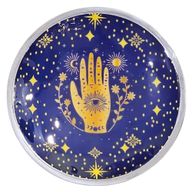 Емайлирана Трикрака Ритуална Чиния - "Hamsa" Полунощно Синьо