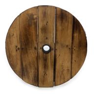 Маса от буре за бира и стойка за чадър 60x48,5 см - натурална