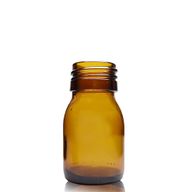 30ml янтарна стъклена бутилка за лекарства - Без капачка