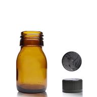 30ml янтарна стъклена бутилка за лекарства - Без капачка