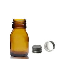 30ml янтарна стъклена бутилка за лекарства - Без капачка