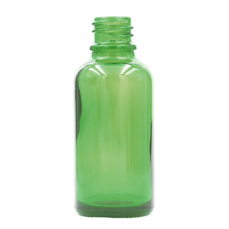 100ml зелена стъклена бутилка с капкомер - без капачка