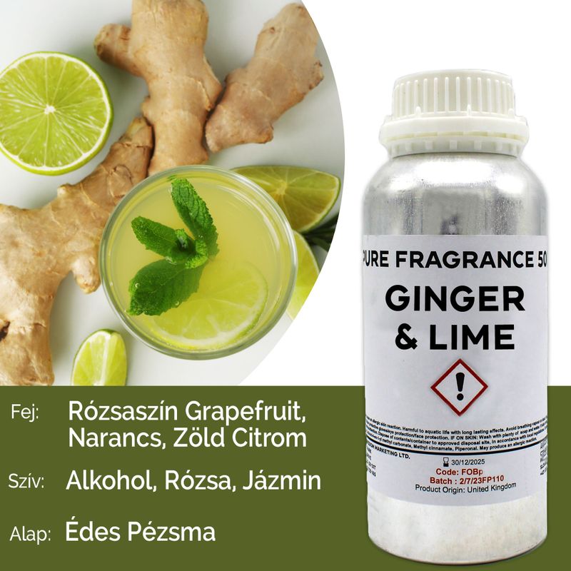 джинджифил и лайм чисто ароматично масло - 500 мл