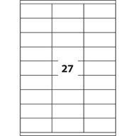 Печат на етикет 63,5x29,6 бял /27 бр. /пакет от 100 листа