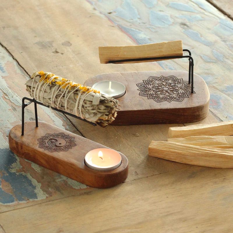 Стартов комплект за нагревател Palo Santo с 1 кг Palo Santo и теалайт свещи