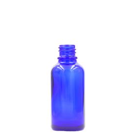 5ml син стъклен флакон с капкомер - Без капачка