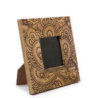 Малка рамка за снимки от мангово дърво (за 10x15 см) 20x20x2 см - Буда - Черен