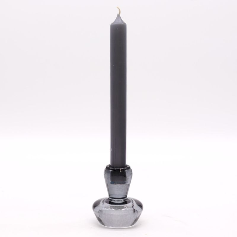 Mushroom Flip Dinner Candle / Свещник за чаени свещи - полунощно сиво