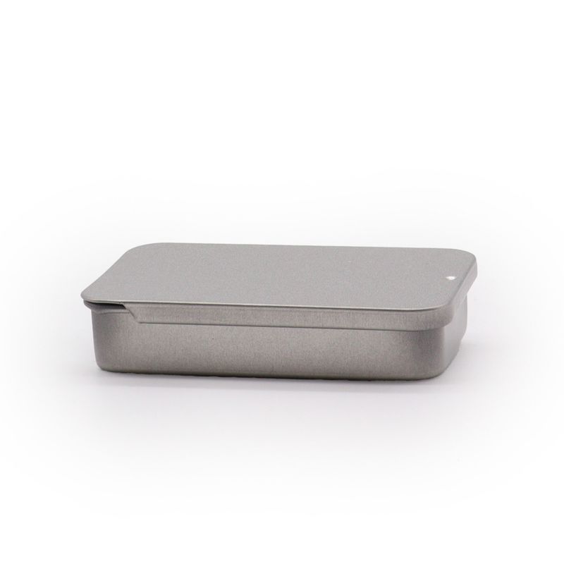 Плъзгащ се капак за мини метална кутия-дозатор - 15 г (8x3.4x1.2 см)