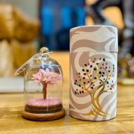 Розов кварцов камък куполна градина - подаръчно опаковано - 30 камъни