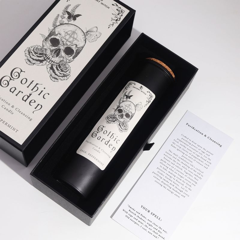 Gothic Garden черна свещ с коркова капачка в подаръчната й кутия