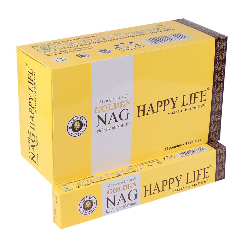 15гр - Храмови Ароматизиращи Пръчици "Golden Nag" - Тамян "Щастлив Живот"