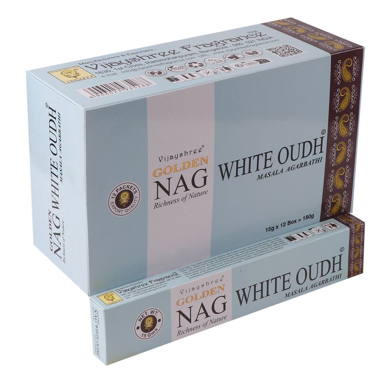 15гр - Храмови Ароматизиращи Пръчици "Golden Nag" - Тамян "Бял Уд"