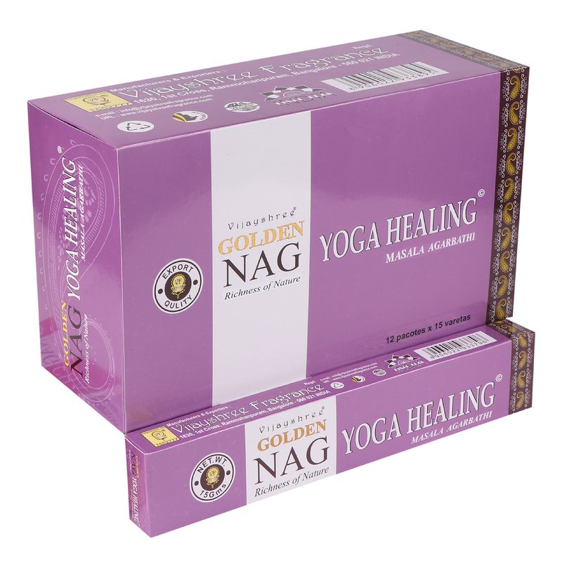 15гр - Храмови Ароматизиращи Пръчици "Golden Nag" - Тамян "Йога Лечение"