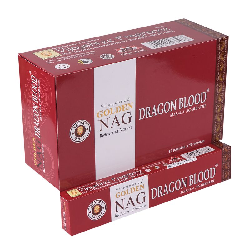 15гр - Храмови Ароматизиращи Пръчици "Golden Nag" - Тамян "Драконова Кръв"