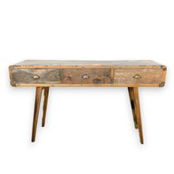 Конзолна маса - рециклирано дърво - 150x45x80 см
