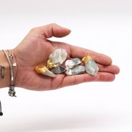 Смесени Позлатени и Посребрени Висулки Планински Кристал 6бр