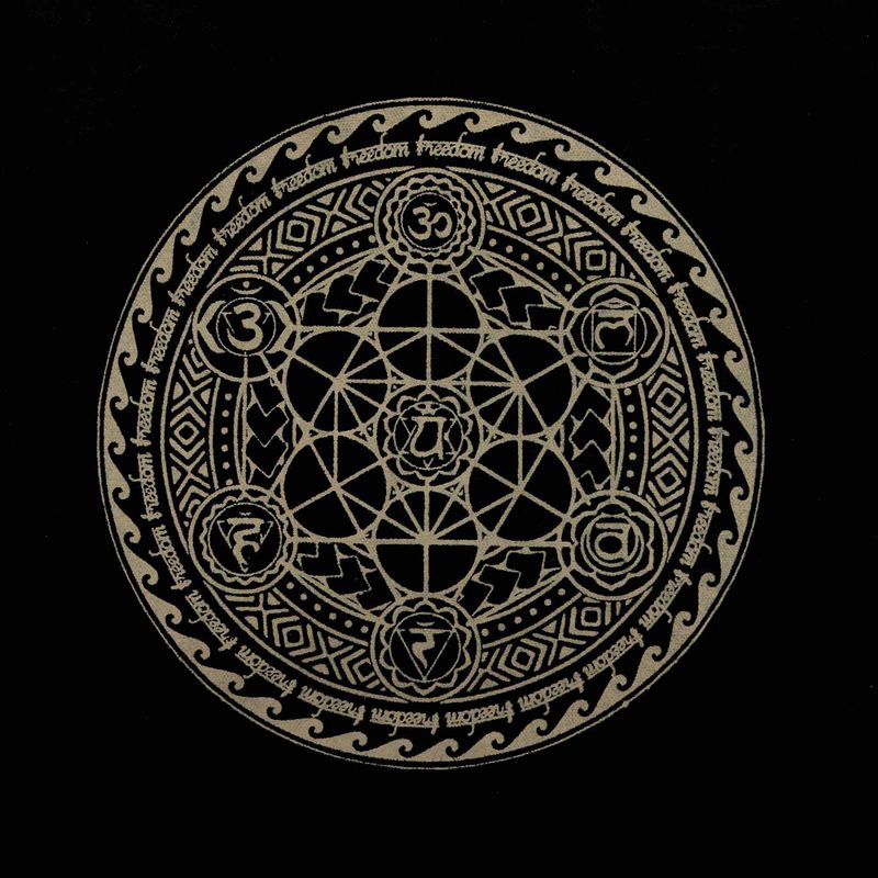 Голяма Tote торба шоколадово каменно пране 14oz - Freedom Chakra