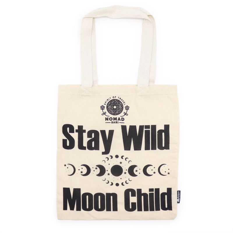 Памучна Еко Чанта Stay Wild, Moon Child 40x36см (4 унции)