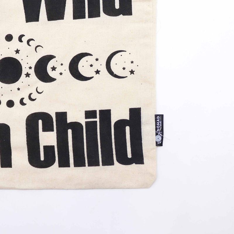 Памучна Еко Чанта Stay Wild, Moon Child 40x36см (4 унции)