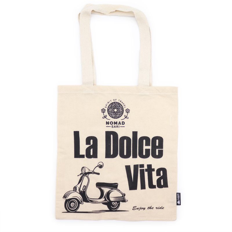 Памучна Еко Чанта La Dolce Vita 40x36см (4 унции)