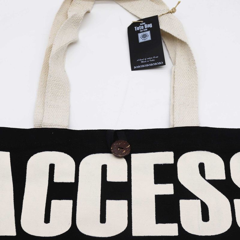 Класическа Еко Чанта Access All Areas, Черна 10 унции