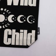 Класическа Еко Чанта Stay Wild, Moon Child, Черна 10 унции