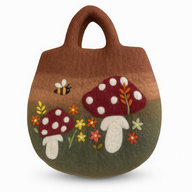 Филцована чанта Гъбена градина - 35x27 см