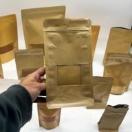 Kraft Squat торби с прозорец - 12х22 см