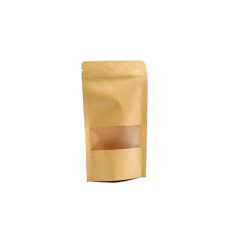 Крафт торба със прозорец 12×20 см