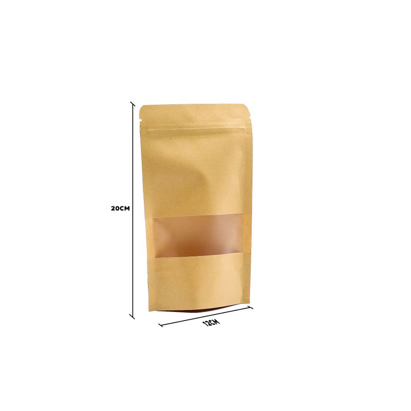 Крафт торба със прозорец 12×20 см