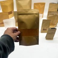 Крафт торба със прозорец 12×20 см