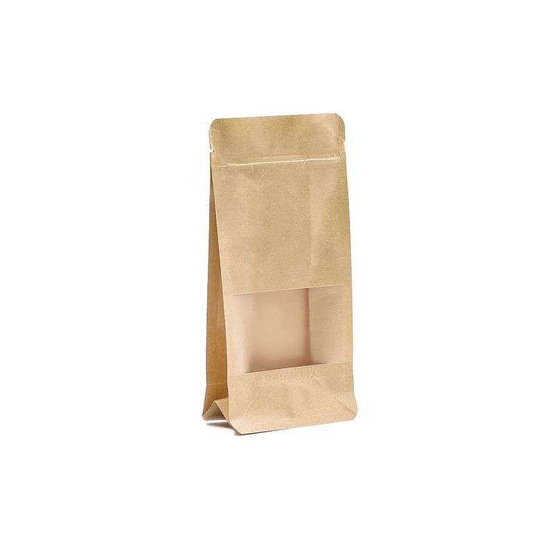 Squat крафт чанти с прозорец 10x20 см