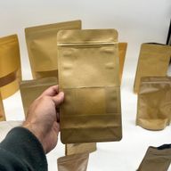 Squat крафт чанти с прозорец 10x20 см