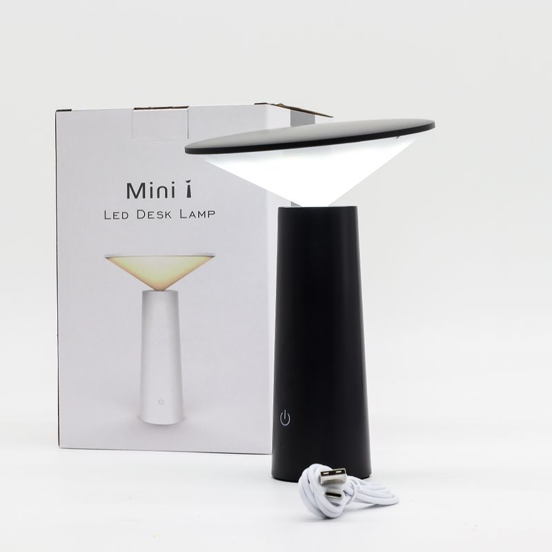 Черна Тъч Лампа Гъба С Декоративна Светлина (2000 mAh)
