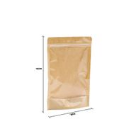 Kraft торби с прозорец - 16x24 см
