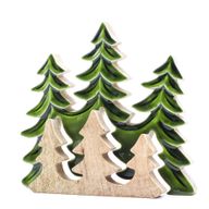 Загубени в гората - Три дървета 3D дървена декорация - 20x23 см