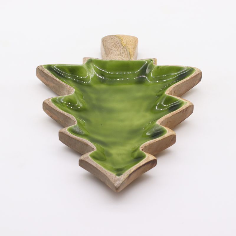Изгубен в гората - Enamel Tree Wooden Bowl - 25x19cm