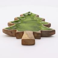 Изгубен в гората - Enamel Tree Wooden Bowl - 25x19cm