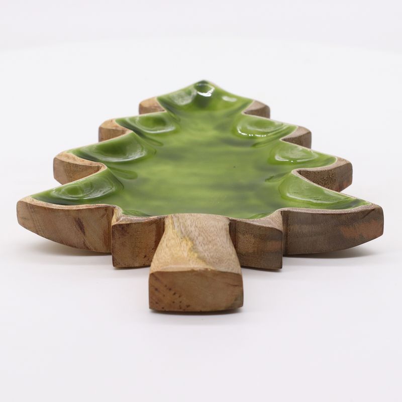 Изгубен в гората - Enamel Tree Wooden Bowl - 25x19cm