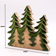 Загубени в гората - Три дървета 3D дървена декорация - 20x23 см