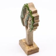 Изгубени в гората - Едно дърво 3D дървена украса - 20x10 см