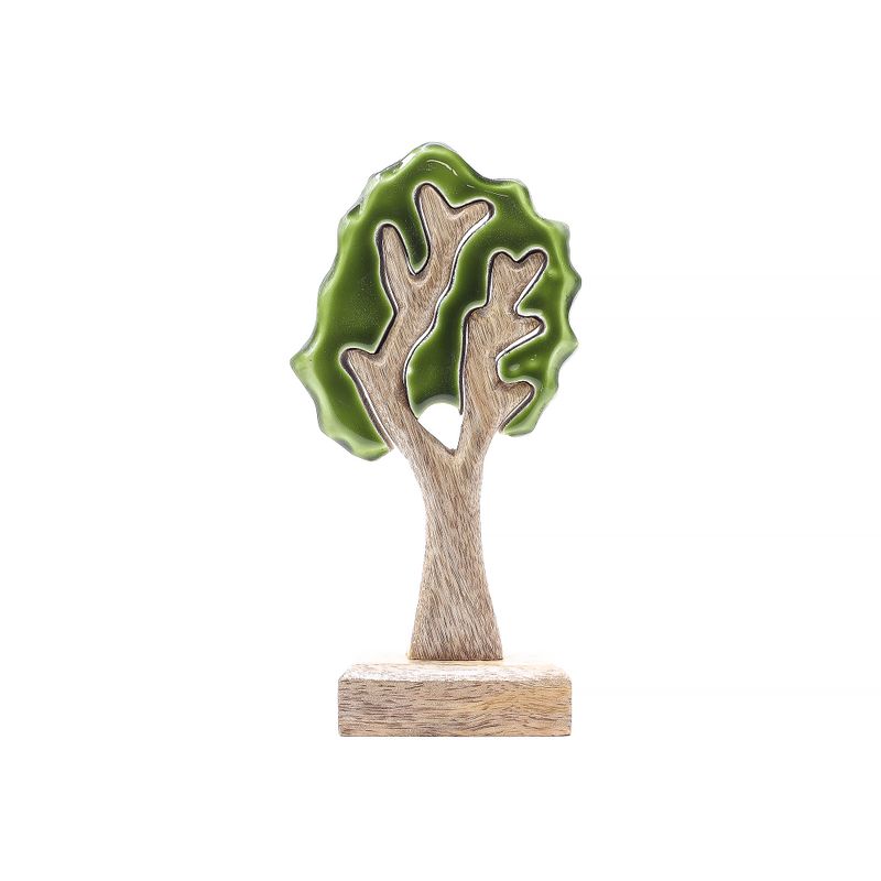 Изгубени в гората - Едно дърво 3D дървена украса - 20x10 см