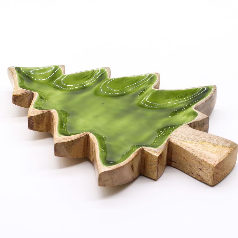 Изгубен в гората - Enamel Tree Wooden Bowl - 25x19cm