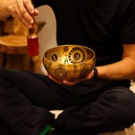 Комплект 4 Месингови Пеещи Купи Йоги, Гравирани